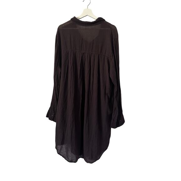 Raquel Allegra Gauze Purple Shirt Dress size 3 - Large - Picture 2 of 10